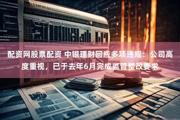 配资网股票配资 中银理财回应多项违规：公司高度重视，已于去年6月完成监管整改要求